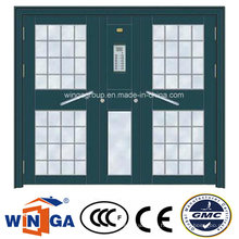 South Africa Hot Sale Steel Security Metal Glass Doors (W-GD-35)